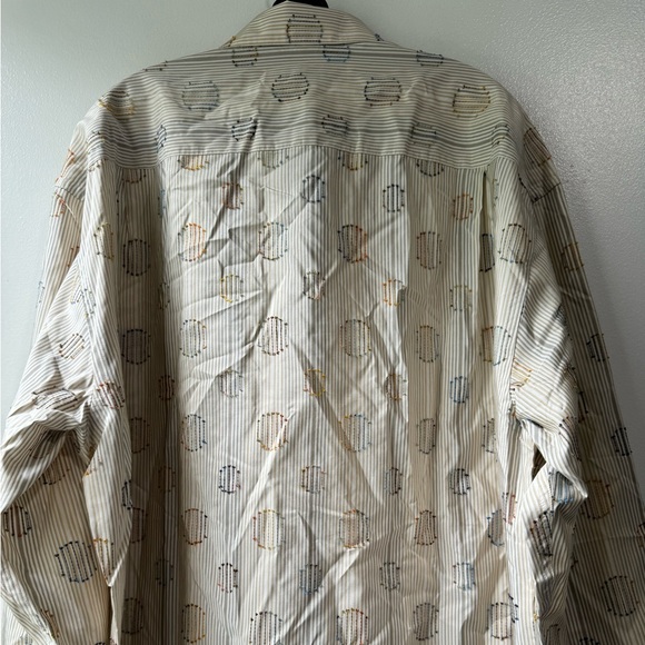 Jhane Barnes Embroidered Textured Yarn Shirt Men Size 1XT/1XH - Picture 14 of 16